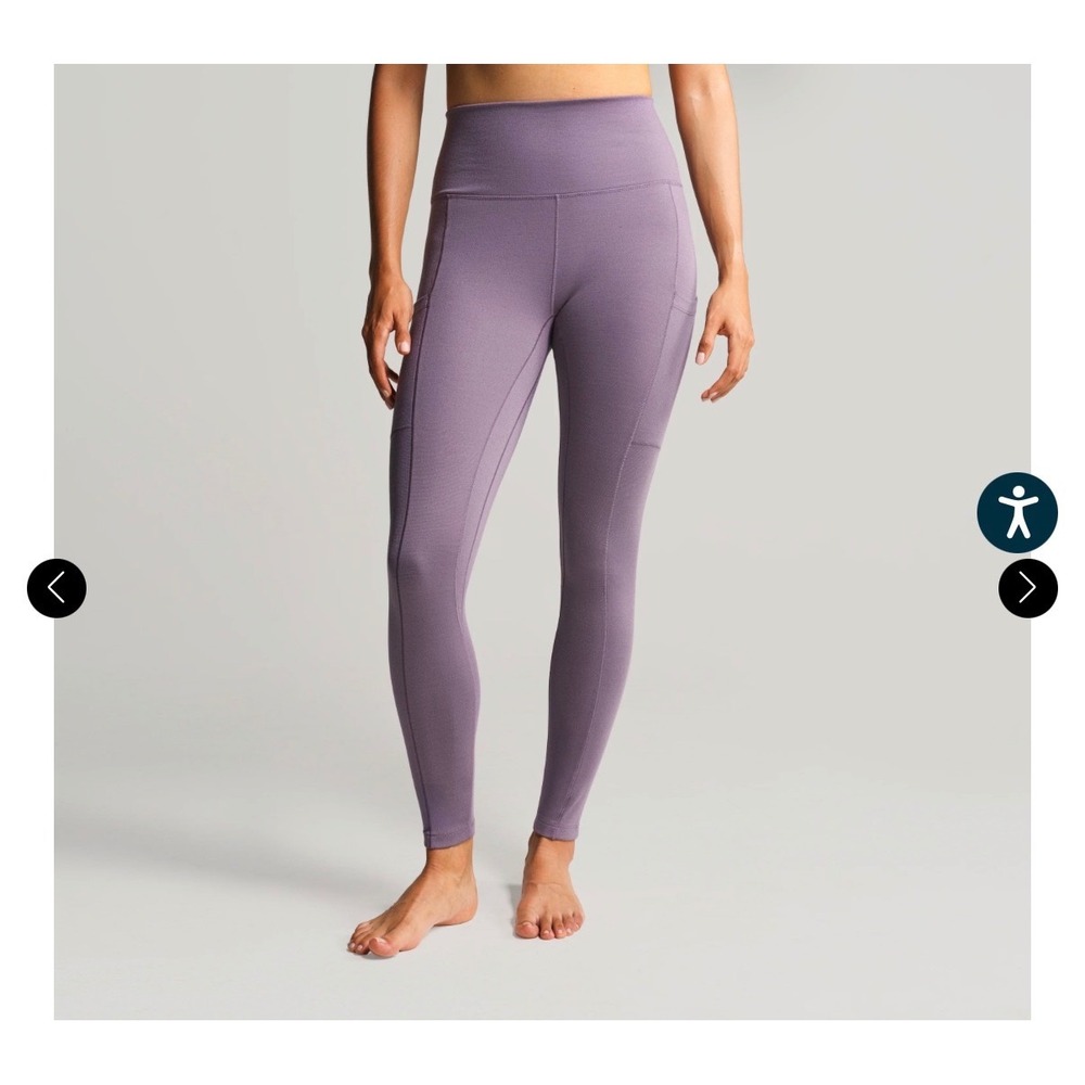 Ibex Enduro Tights Wool Legging Lavender Dusk Pockets Hiking Yoga Athleisure M